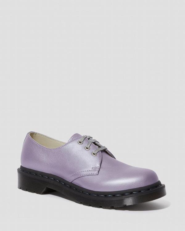 Dr Martens Dámské Polobotky 1461 Metallic Virginia Levandule Metal, CZ-836945